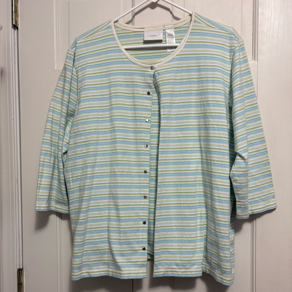Liz Claiborne LizSport cardigan + shell set 1X